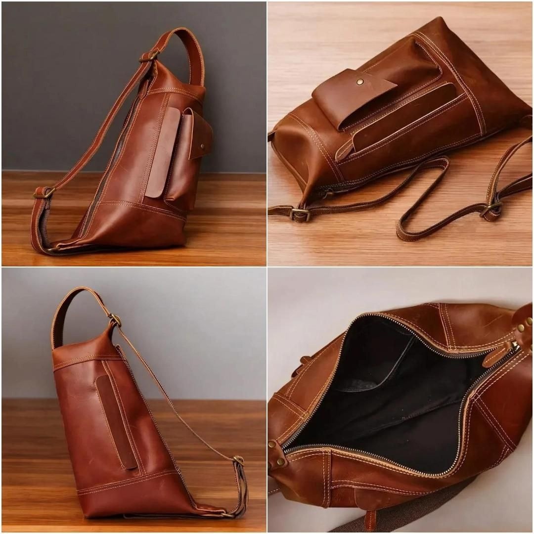 Выкройка дорожная кожаная сумка Sling bag